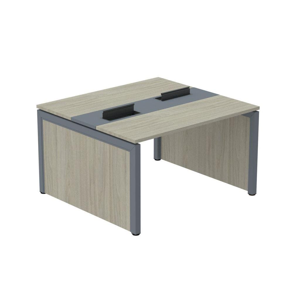 Mesa de Plataforma Dupla para 2 Pessoas Corporativa 150x120/2p Noce Naturalle/Grafito