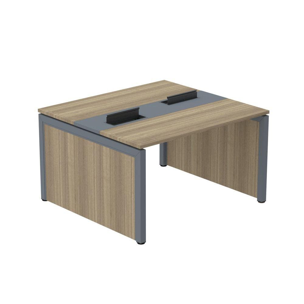 Mesa de Plataforma Dupla para 2 Pessoas Corporativa 160x120/2p Noce Naturalle/Grafito