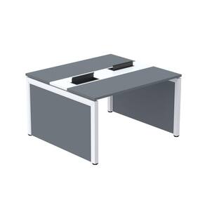 Mesa de Plataforma Dupla para 2 Pessoas Corporativa 160x120/2p Grafito/Branco