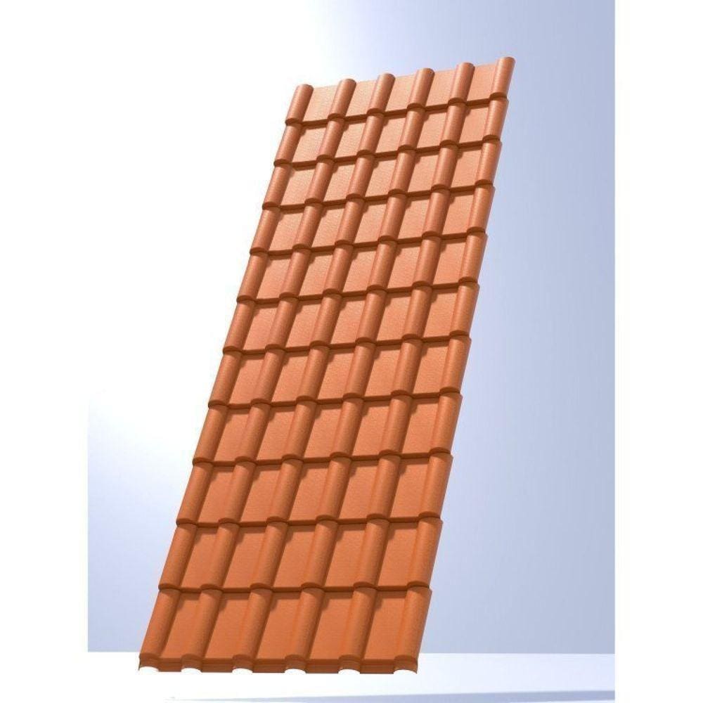 Kit com 20 Telhas de Pvc Plan 198x88cm Ceramica