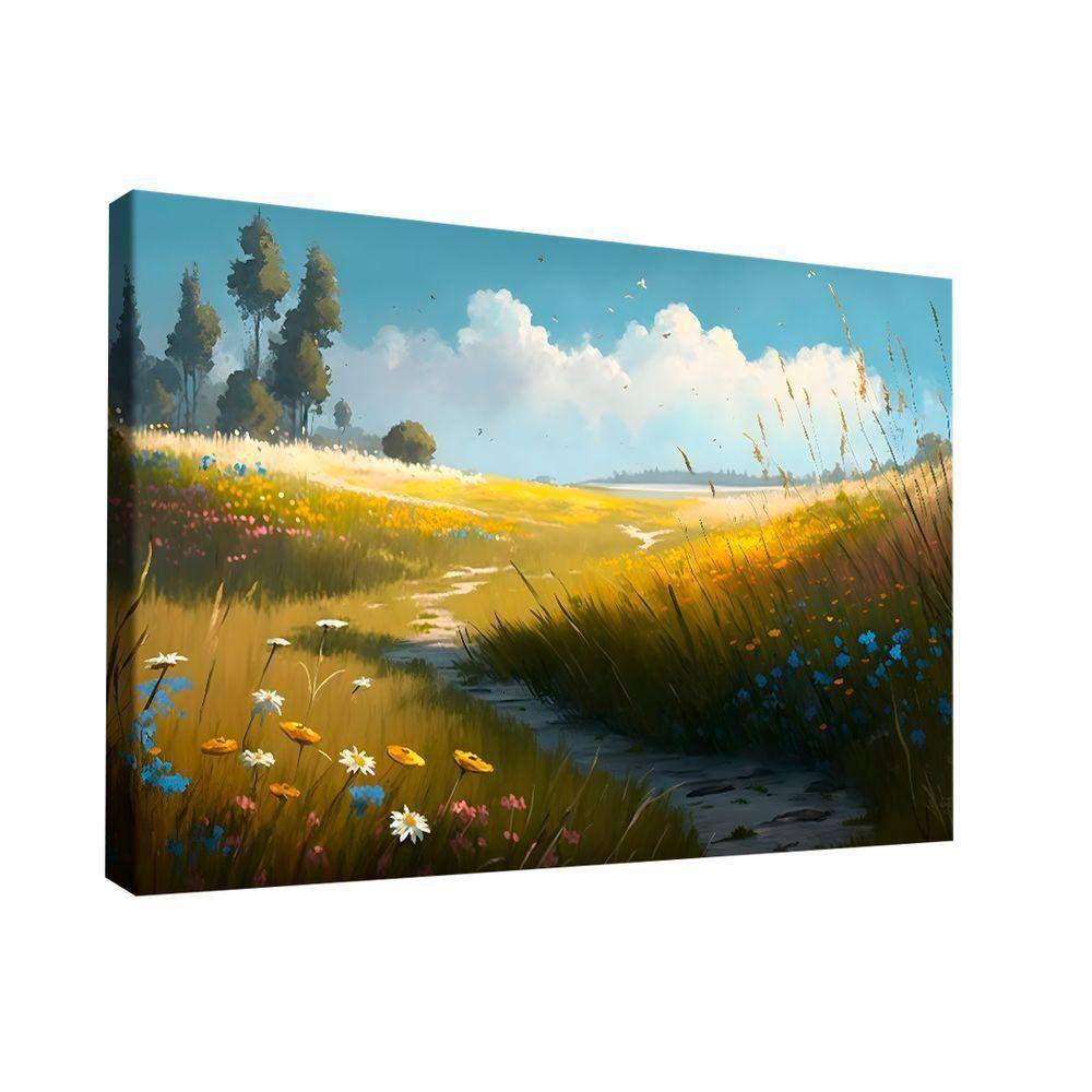 Quadro Campo De Flores -- Br Artes