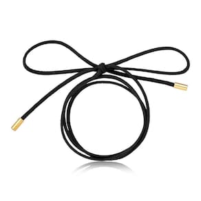 Cordão Multifuncional De Algodão Com Ponteiras Cor Preto