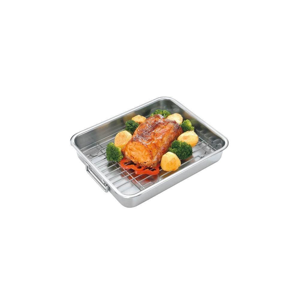 Assadeira Tramontina Service Em Aço Inox Com Grelha 34 X 28 Cm Tramontina