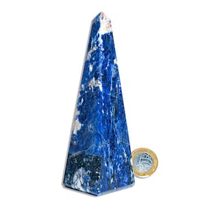 Obelisco Sodalita Azul Pedra Natural 15cm 358g 142064