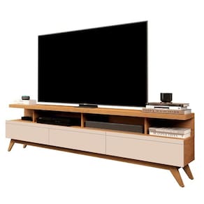 Rack Para TV Até 75 Polegadas Vivare 1.8 Wood Nature/Off White – JLAR Móveis