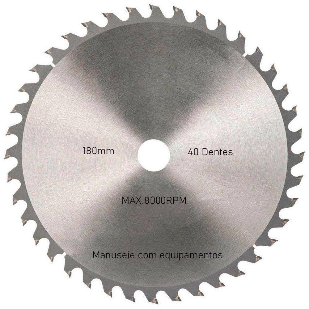 Kit 4 Discos De Serra Circular Com 40 Dentes 7" 180mm Para Madeira