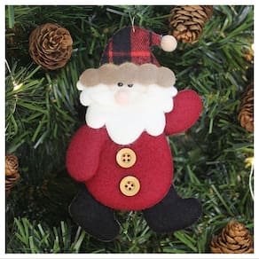 Kit 12 Enfeites árvore De Natal Pendente Papai Noel 14,5cm