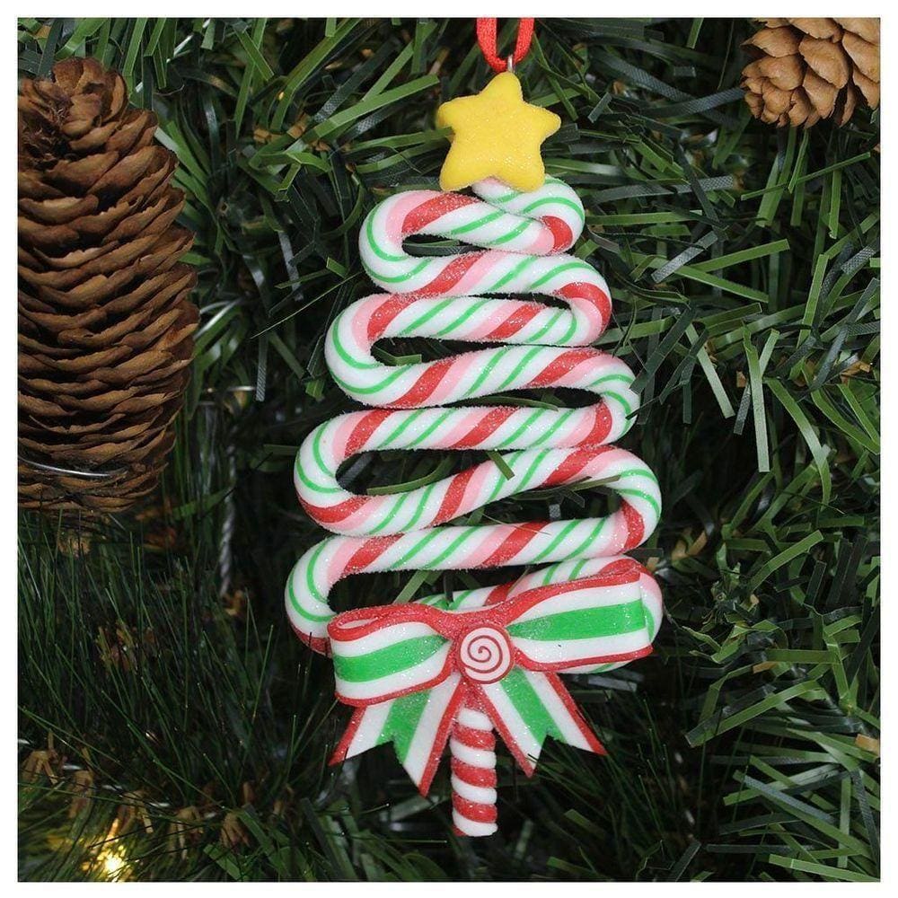 Kit 2 Enfeite Pendente Para árvore De Natal Pinheirinho 13,5cm