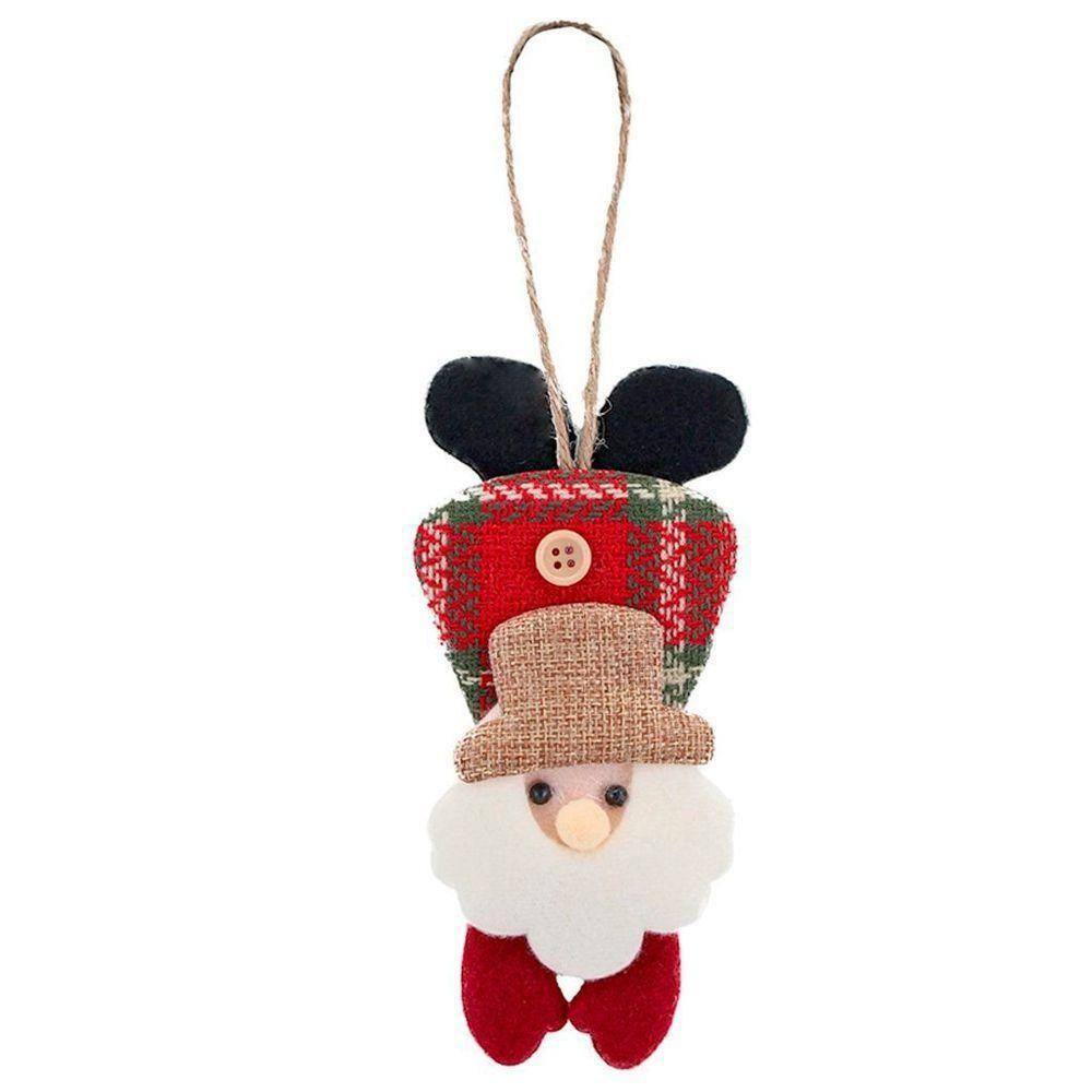 Enfeite árvore Natal Pendente Papai Noel 1 Peça 19,5cm