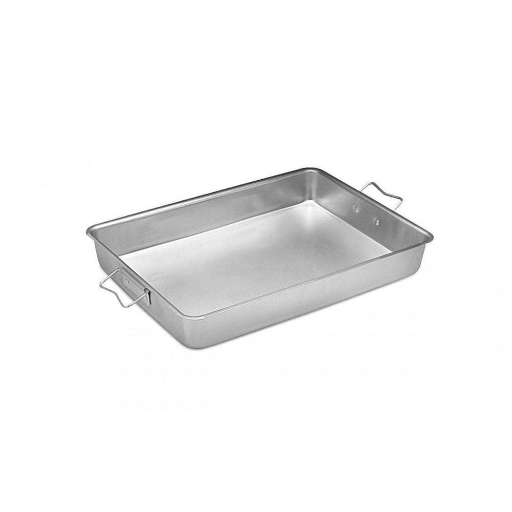 Assadeira Forma Retangular Industrial Com Aba E Alças Nº 8 - Aluminio Abc