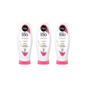 Defrizante Salon Line Meu Liso Demais 200Ml - Kit Com 3Un