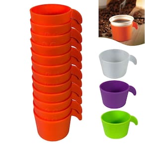 Conjunto Copete 12 Porta Copos Descartável Cantinho Do Café Em Plástico - AMZ