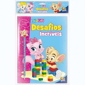 Kit livro Desafios Incríveis Lápis e Borracha Rick & Gabi