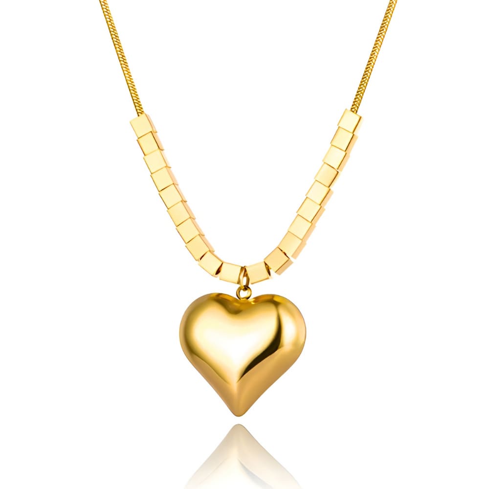 Colar Feminino Pingente Coração Margot Banhado A Ouro 18k