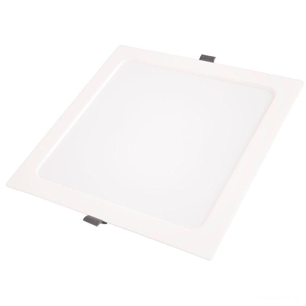 Plafon Led Tramontina Quadrado De Embutir Slim 1500 Lm 18 W Bivolt 6500 K Luz Branca Tramontina