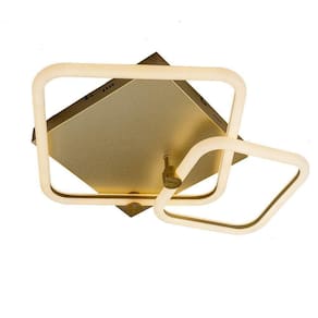 Plafon Llum Space Square Double Led 36w 3000k Luz Amarela Bivolt 3000k Luz Quente