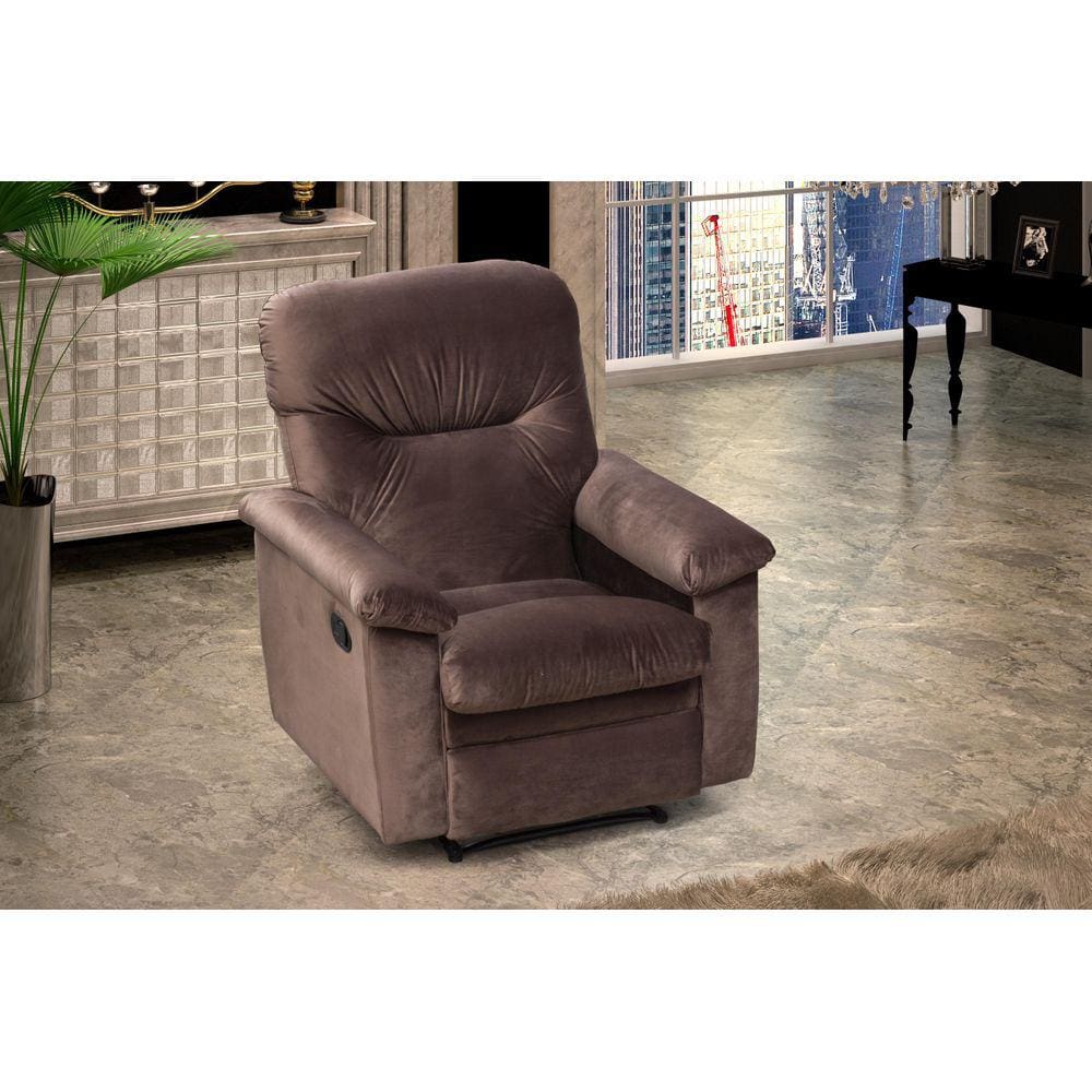 Poltrona Reclinável MX37 Audi Veludo Marrom E426 - Matrix