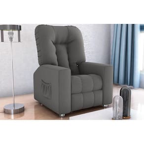 Poltrona Reclinável MX5 Pallas Suede Cinza B250 – Matrix