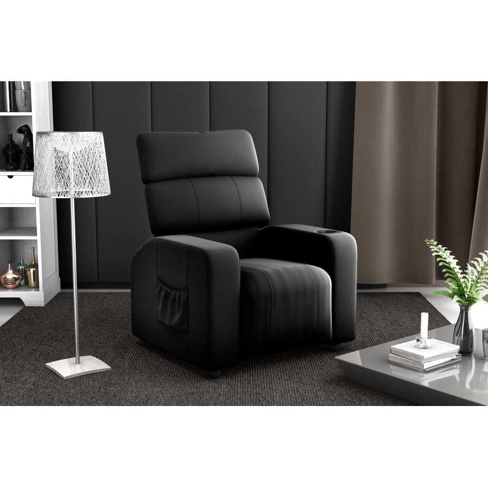 Poltrona Reclinável MX67 Pulse Veludo Preto E451 - Matrix