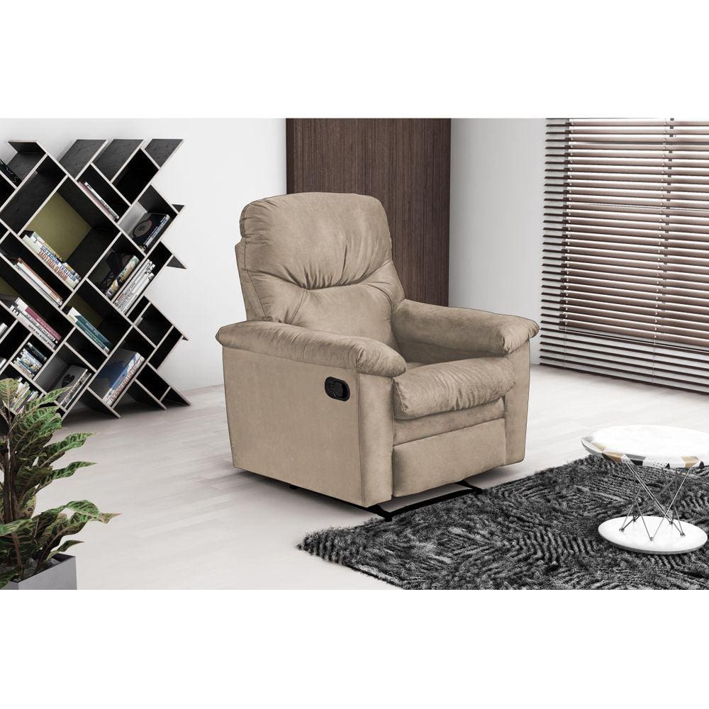 Poltrona Reclinável MX37 Audi Suede Bege B251 - Matrix