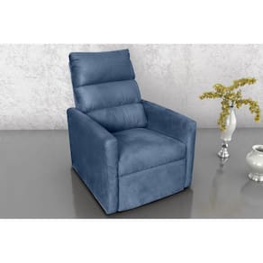 Poltrona Reclinável MX14 Turin Suede Azul B254 - Matrix