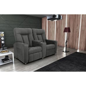 Poltrona Reclinável Jetta 2 Lug Suede Cinza B250 - Matrix
