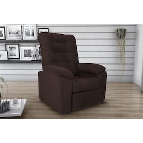 Poltrona Reclinável MX61 Onix Suede Marrom B 256 - Matrix