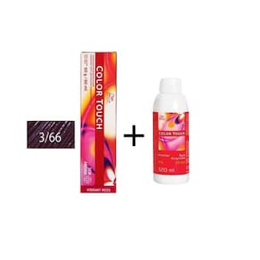 Kit Coloração+Emulsão Color Touch 3.66 Cast Esc Vio Inte 60G
