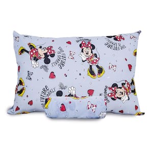Jogo De Cama Infantil Minnie Sparkly Solteiro Disney Simples 2 Peças Malha Cinza Portallar