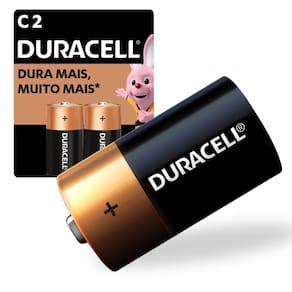 Pilha Alcalina Duracell Média C 2 unidades Duracell