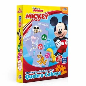 Quebra-Cabeça Alfabeto do Mickey 26 Peças - 8019