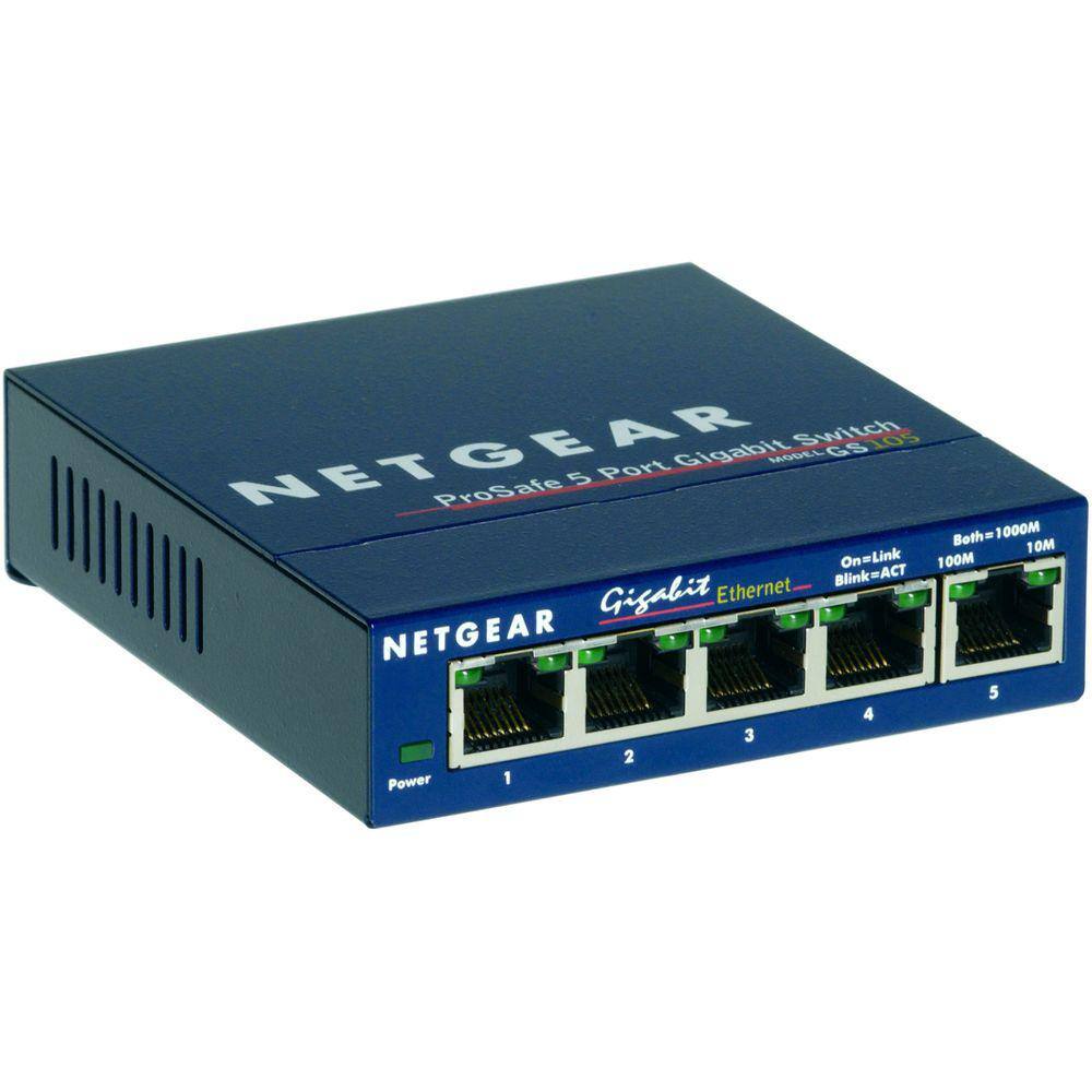 Switch Netgear de 5 portas Gigabit Desktop ProSafe