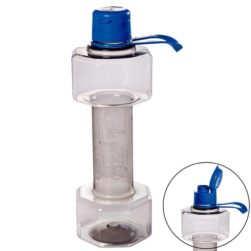 Garrafa fitness halter fumê1 litro Plasutil ref. 16248