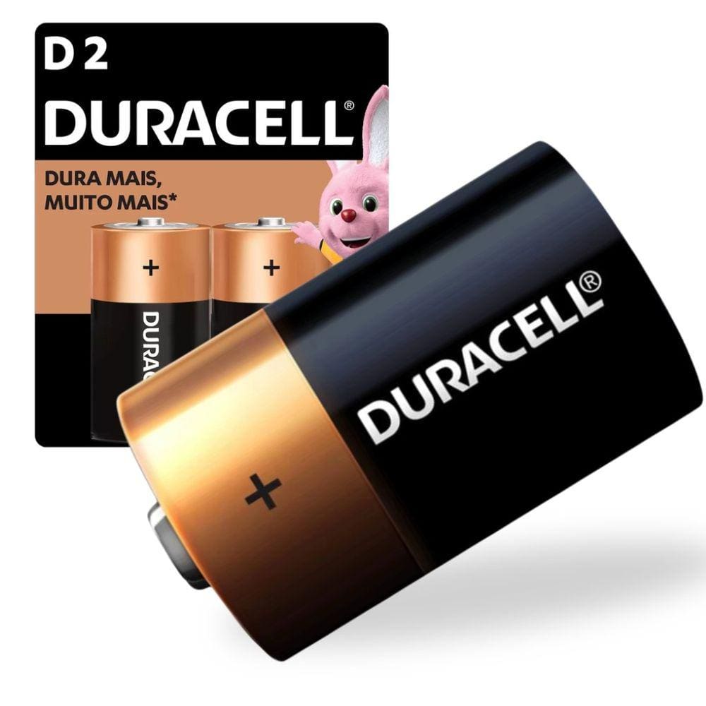 Pilha Alcalina Duracell Grande D 2 unidades Duracell