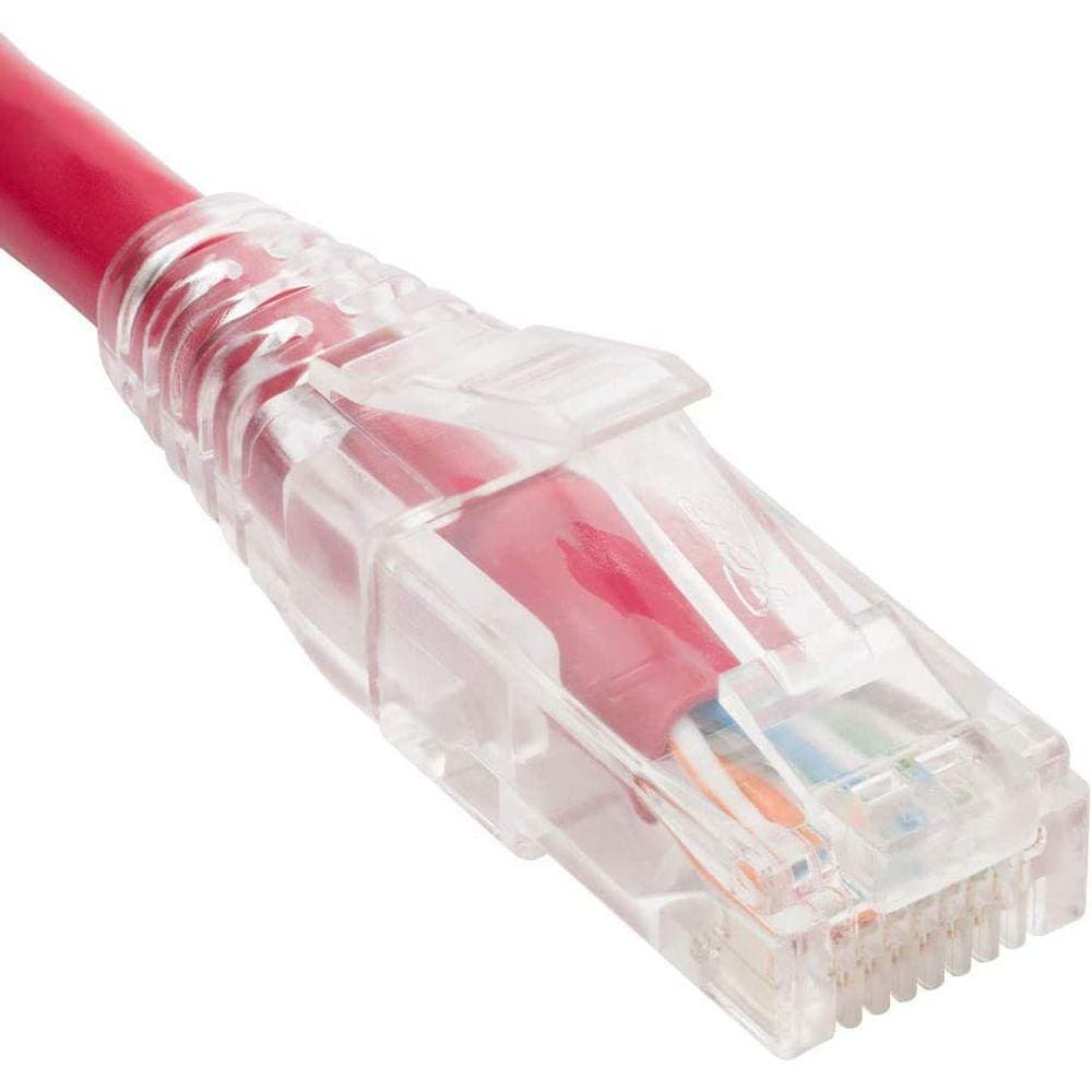 Patch Cord Cat6 Clear Boot 3` Vermelho