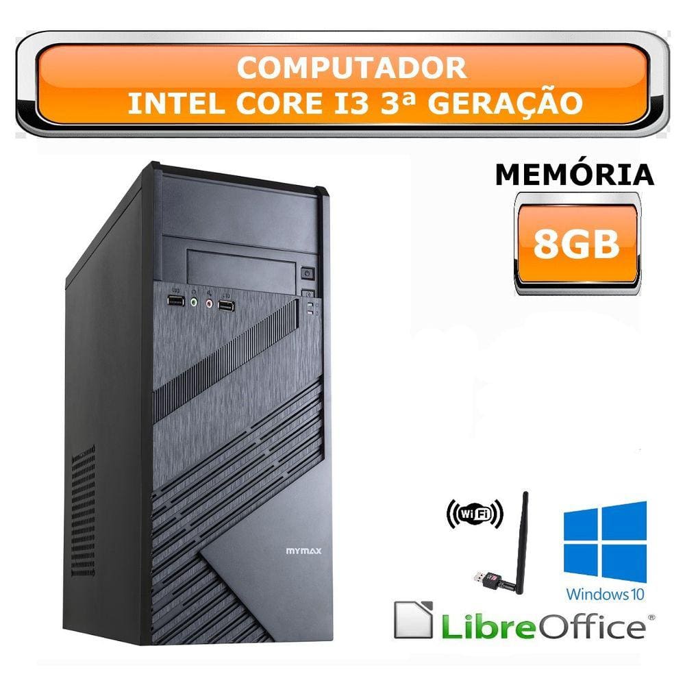 Computador CPU PC Intel Core i3 3ª Geração - Memória 8 GB