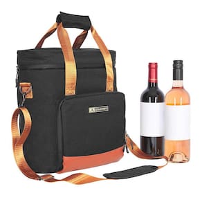 Bolsa Térmica Porta Vinho Termowave Mochila Garrafa - Preta