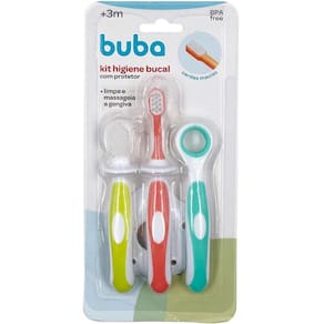 Kit Higiene Bucal Infantil com Cerdas Macias 15334 - Buba