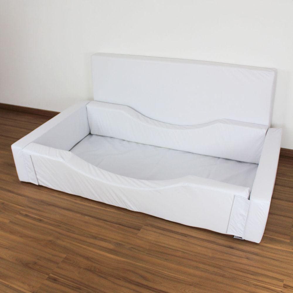 Caminha Infantil Espumada Montessori com Colchão | 1m50m x 80cm x 25cm