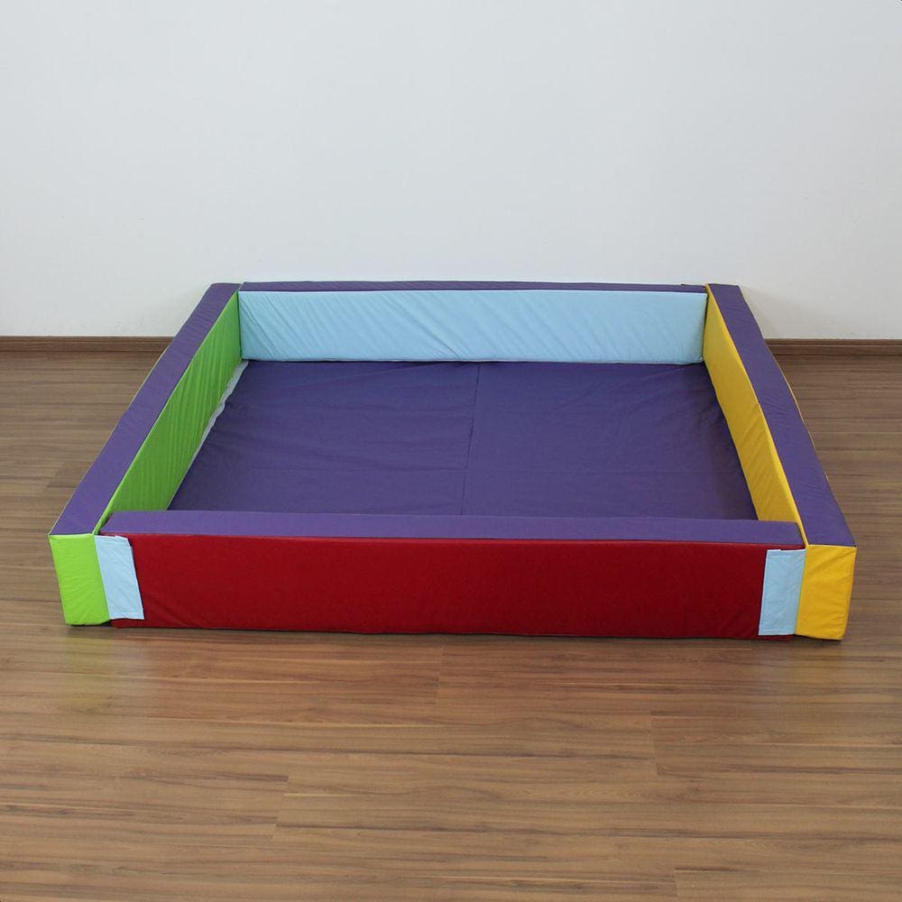 Piscina Infantil Quadrada Espumada Desmontável 1m50 x 1m50 x 25cm