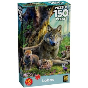 QUEBRA-CABEÇA 150 Peças Lobos GROW