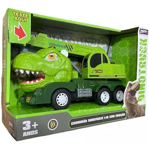 Caminhao Dinotruck Tiranossauro Verde com Som ZIPPY TOYS