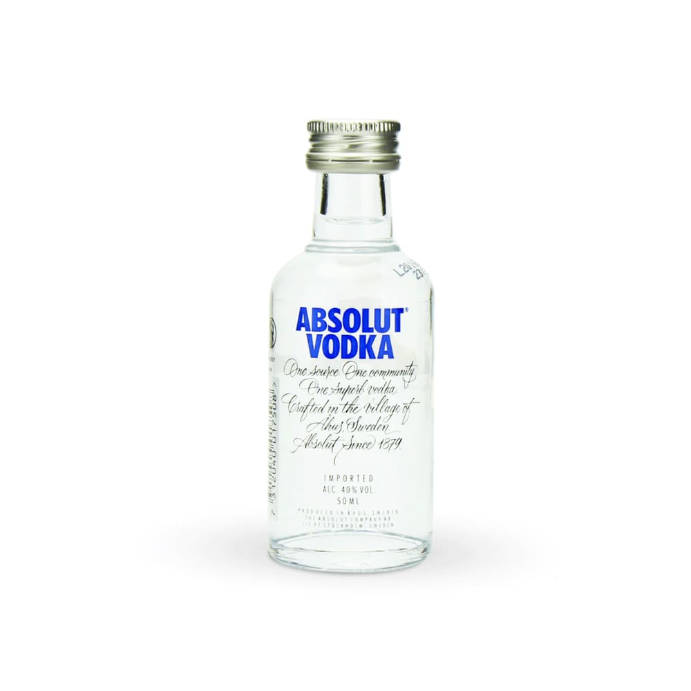 Vodka Absolut Natural Miniatura 50 Ml