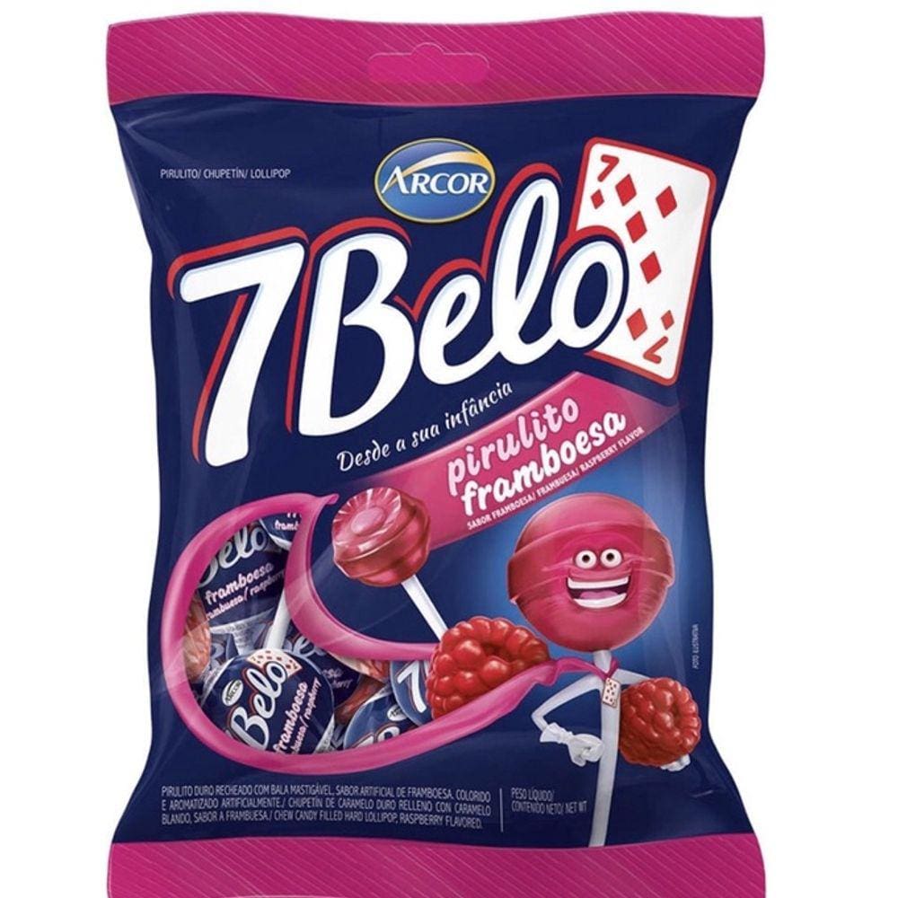 Pirulito 7 Belo Framboesa Arcor 500g