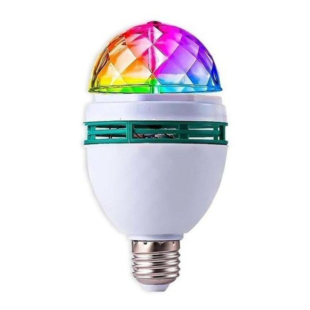 Lâmpada Led Globo Colorida Rotativa Giratória Festa Boate