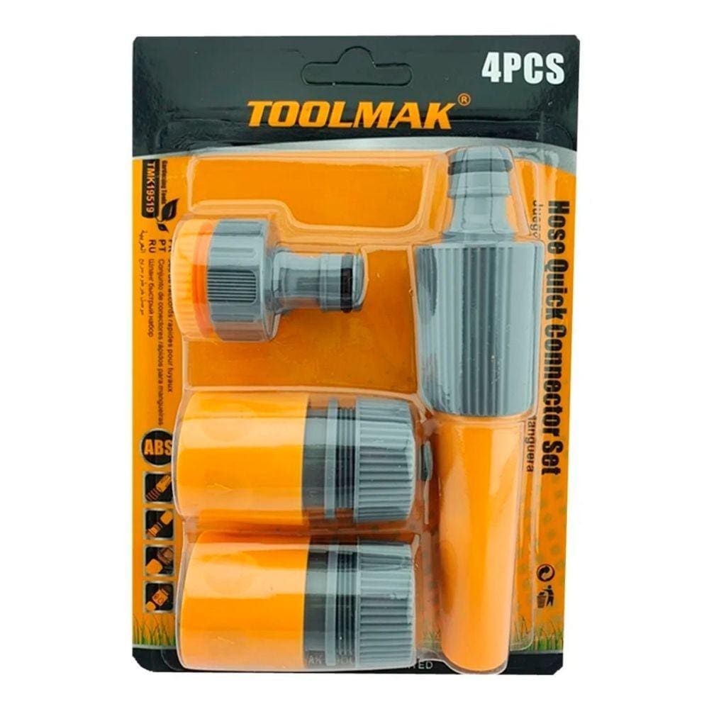 Conjunto de mangueiras de jardim com conector rápido de 4 peças TOOLMAK TMK19519