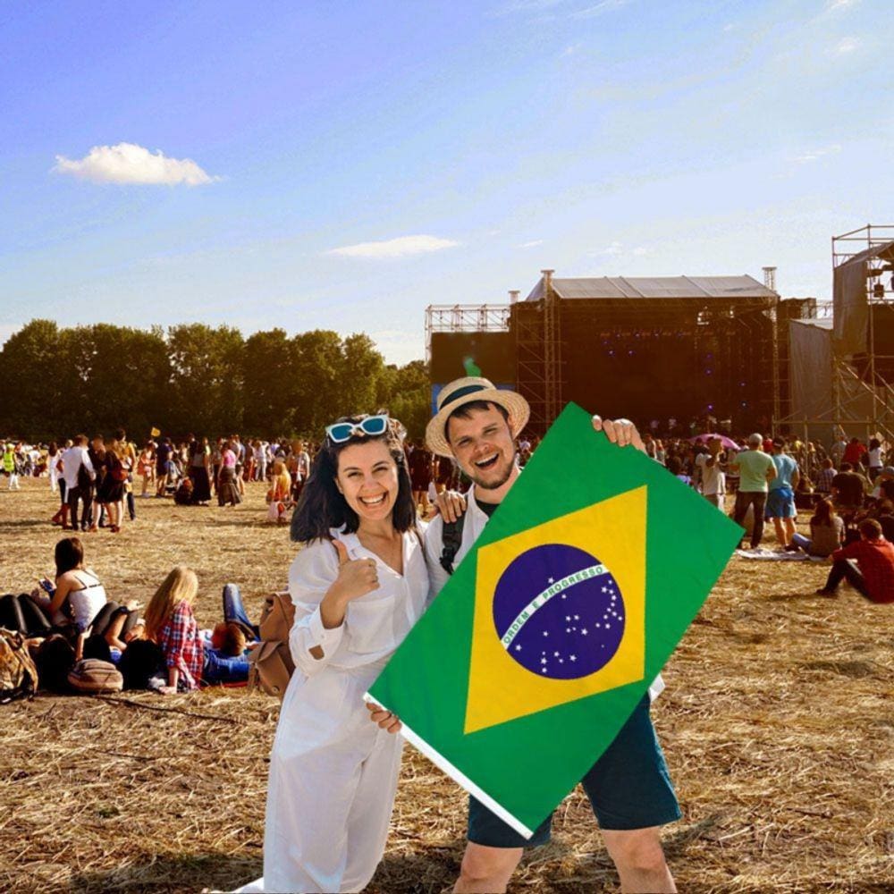 Bandeira Genérica Brasil 150cm x 90cm Poliéster
