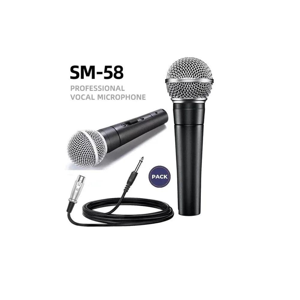 Microfone de karaokê SM-58 com cabo de 5 m