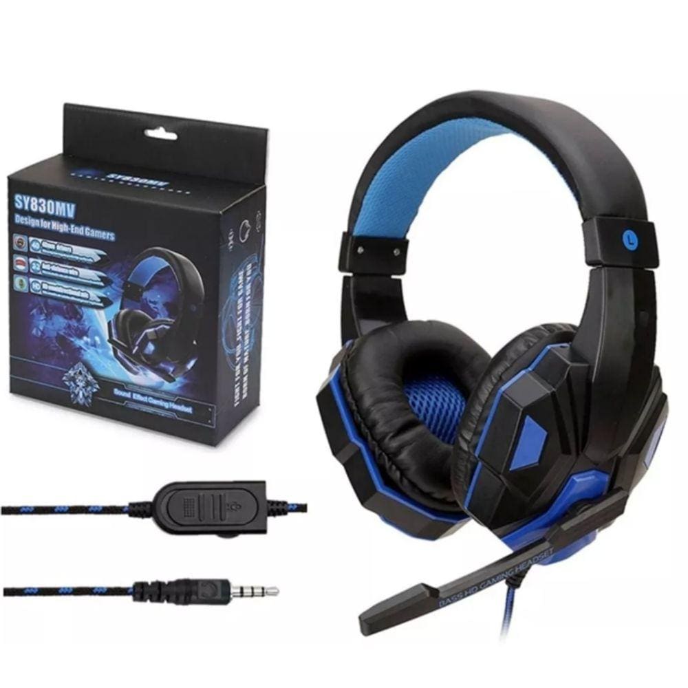 Fones de ouvido para jogos Soyto Gamer SY830MV com fio RGB para PS4/PC/X