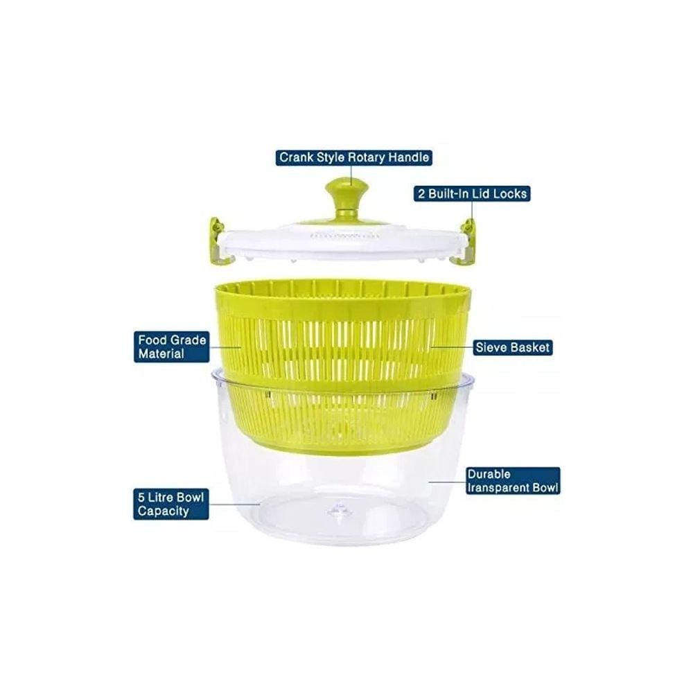 Centrífuga de secador de alface e frutas OVOS Jumbo Salad Spinner